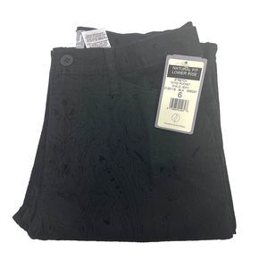 NWT FDJ French Dressing Women's Size 6 Black Jeans Floral Stretch Wing‎ Pocket